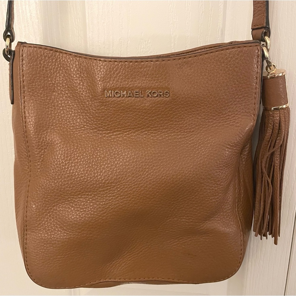 Michael Kors Camel Brown/Tan Leather Crossbody